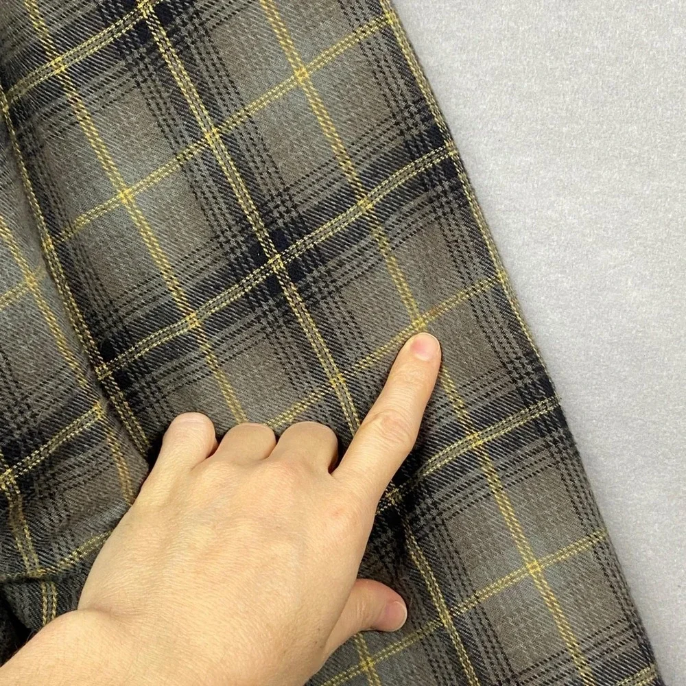Wolverine Mens XXL Jacket Gray Plaid Fleece Lined Flannel Shacket Zip Up Warm